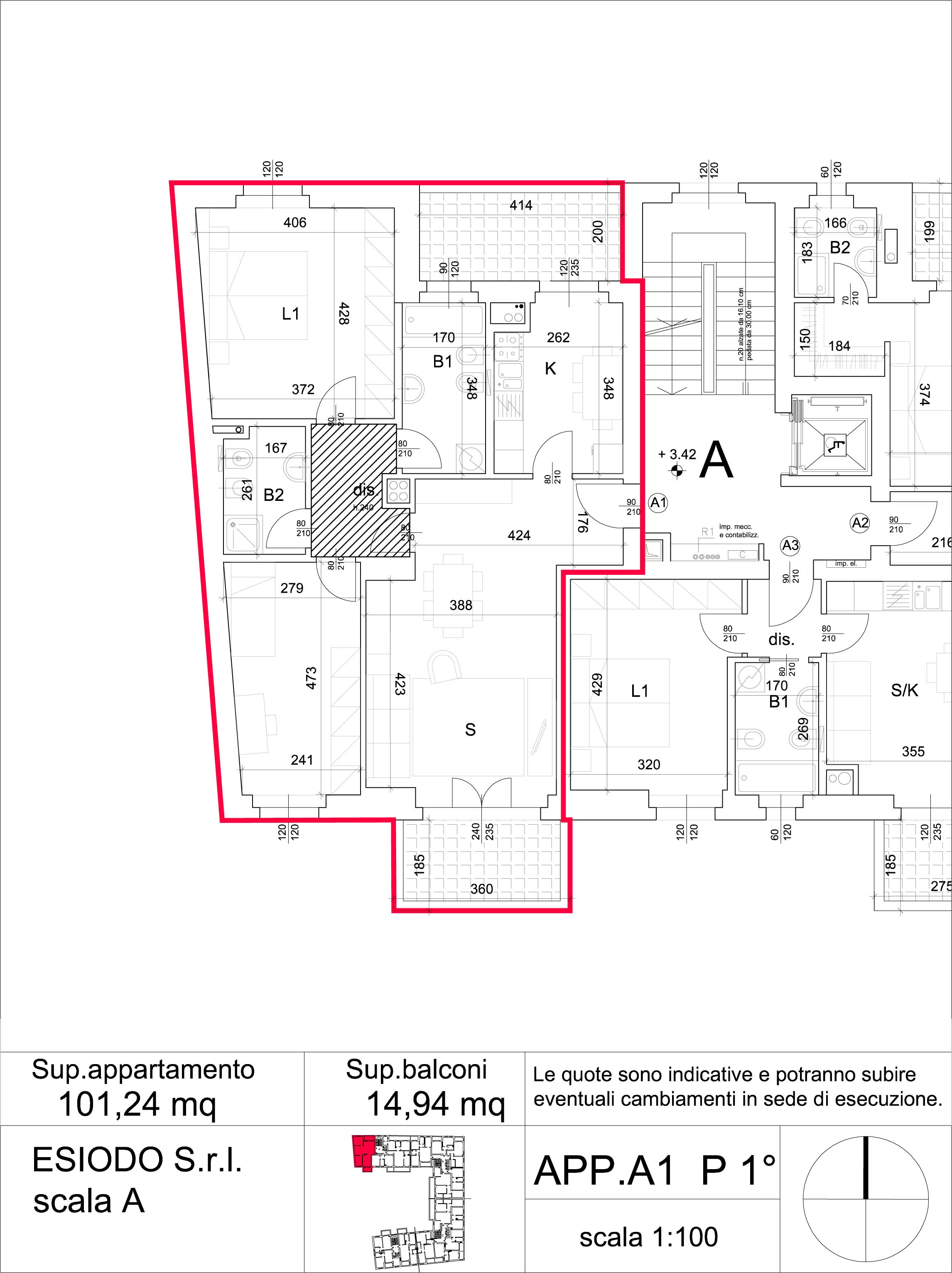 trilocale - Residenza esiodo -  appartamenti precotto