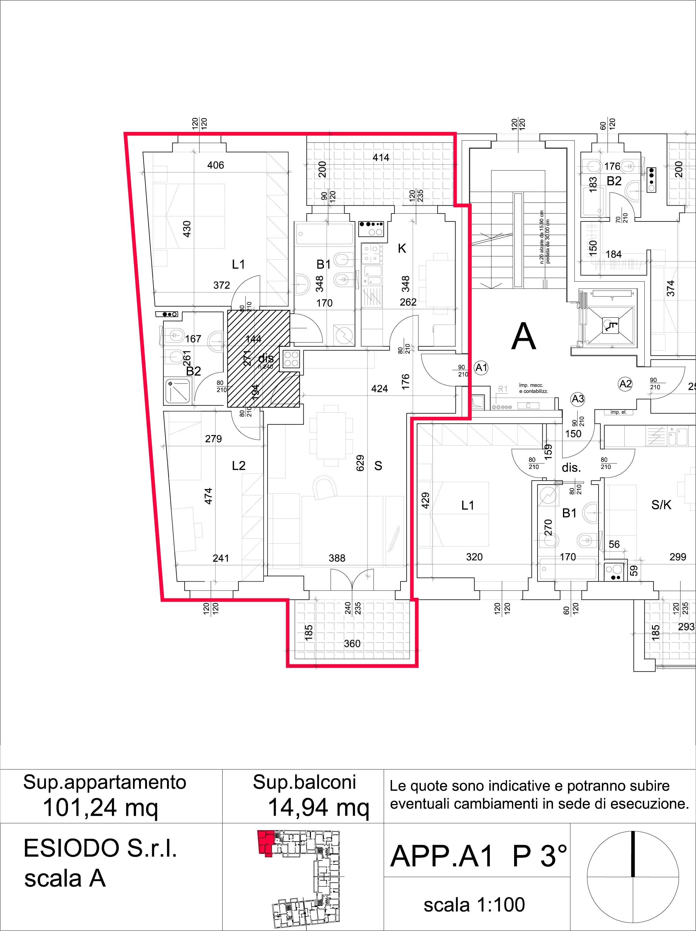 trilocale - Residenza esiodo -  appartamenti precotto